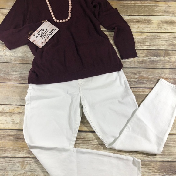 7 For All Mankind White Ankle Straight Leg Jeans - Picture 3 of 7